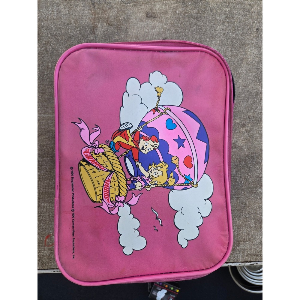 Vintage 1990 The Chipmunks Pink Suitcase Alvin Brittany Hot Air Balloon Luggage